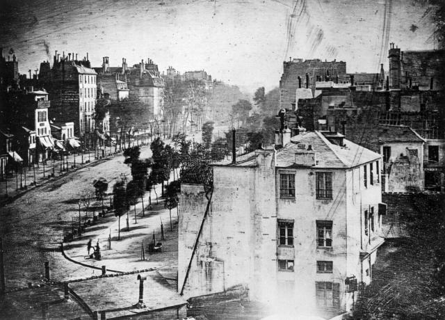 Boulevard du Temple, Paris - Daguerreotype autorstwa Louis Daguerre.