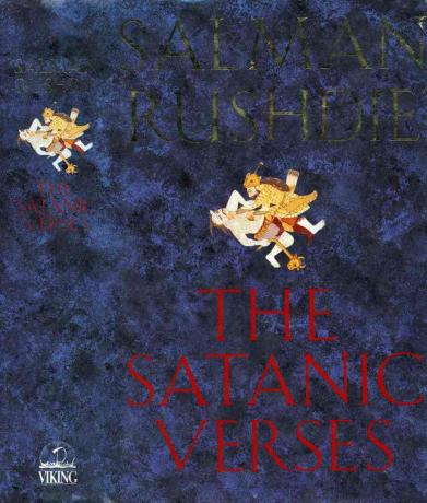 Okładka książki Salmana Rushdiego „The Satanic Verses”.
