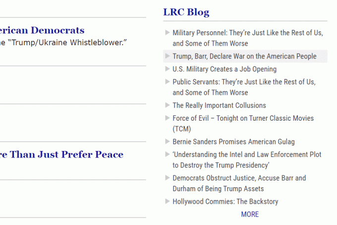Obszar bloga LRC na stronie internetowej