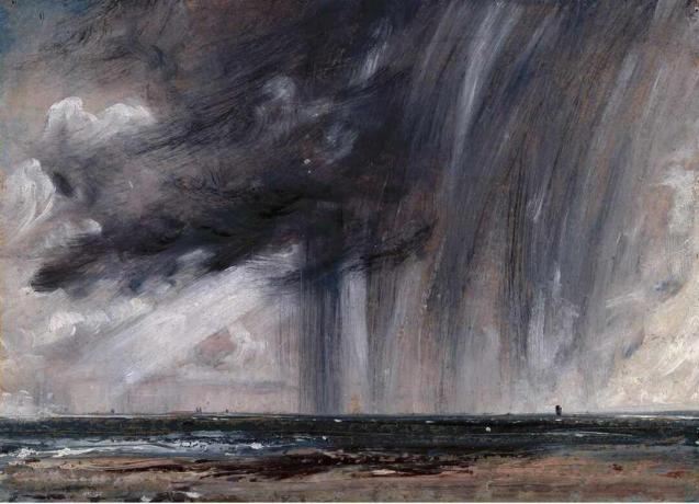 John Constable ulewa nad morzem