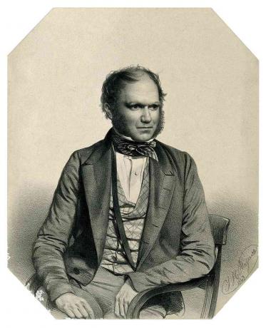 Charles Darwin w wieku 40 lat