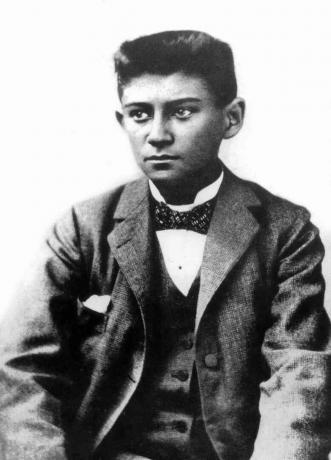 Franz Kafka (1883-1924) czeski pisarz tutaj młody c. 1898