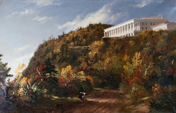 Dom górski Catskill autorstwa Thomasa Cole'a