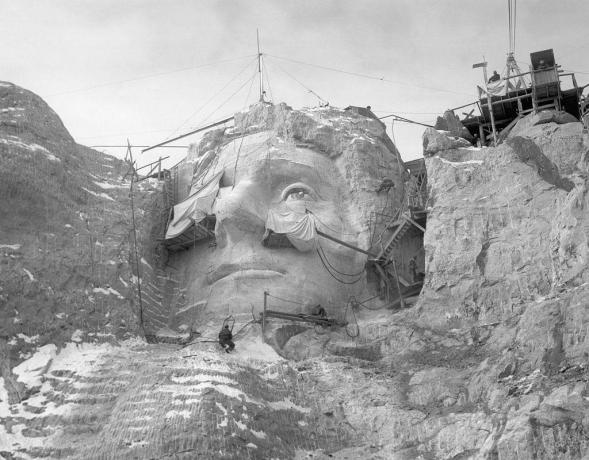 Rzeźba Thomasa Jeffersona na Górze Rushmore