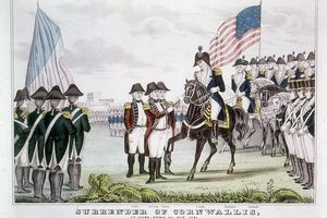 „Surrender of Cornwallis”, Yorktown, Wirginia, 1781.