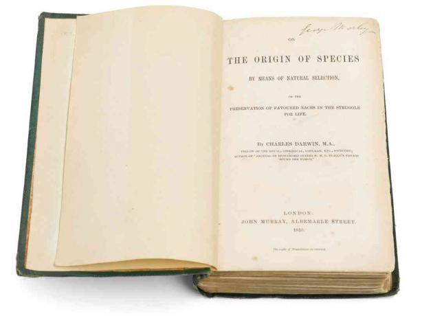 O pochodzeniu gatunków metodą doboru naturalnego, Charles Darwin, otwarta książka