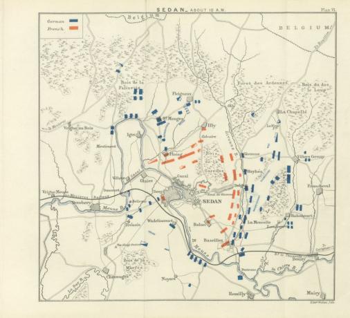 Mapa bitwy pod Sedanem