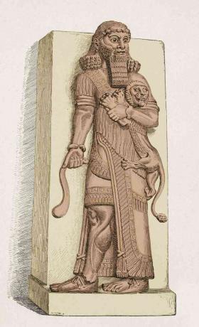 Rysunek posągu Gilgamesza