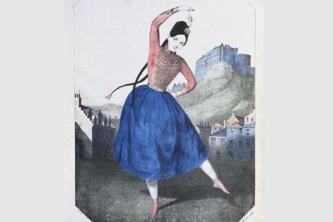 Fannie Elssler i jej Cracovienne Dance, okładka muzyczna, 1850