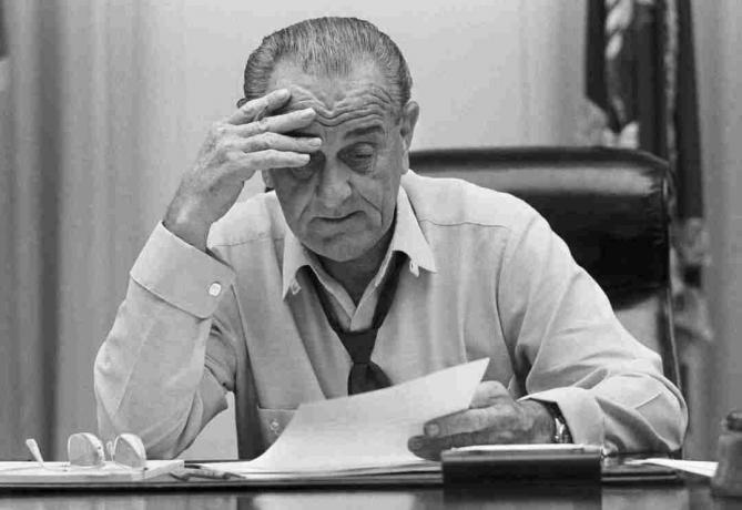 Zdjęcie Lyndon Johnson w 1968 roku