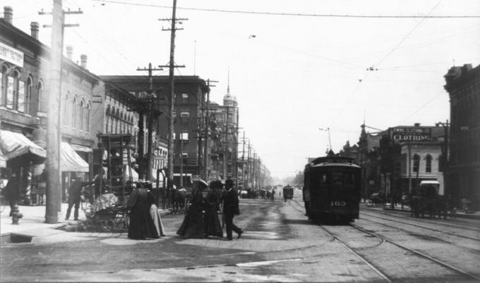 elektryczny system tramwajowy w Lincoln, Nebraska, około 1901 r