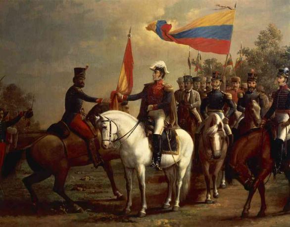 Simon Bolivar podczas wojen o niepodległość Ameryki Łacińskiej