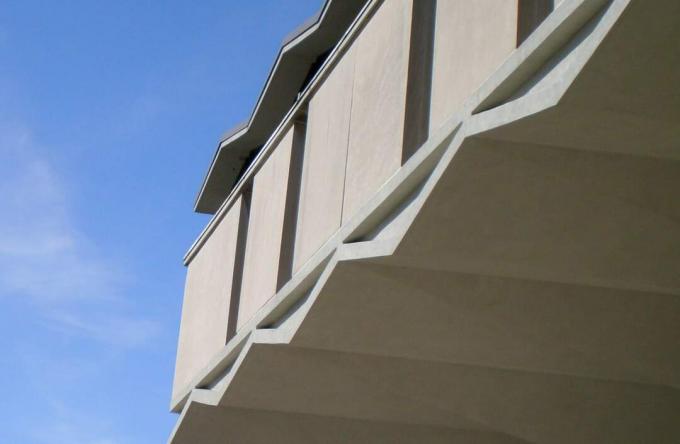 Szczegół linii dachu, Steinberg Hall, Washington University, St. Louis