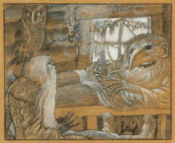 Chłop i domowa, 1922 r. Artysta Chekhonin, Siergiej Wasiliewicz (1878–1936).