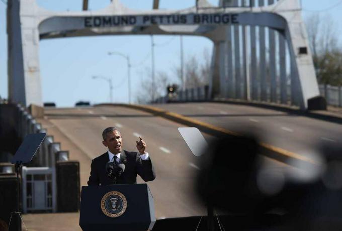 Prezydent Barack Obama wspominający Krwawą Niedzielę w Selmie.